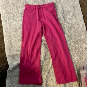 pink jeans.